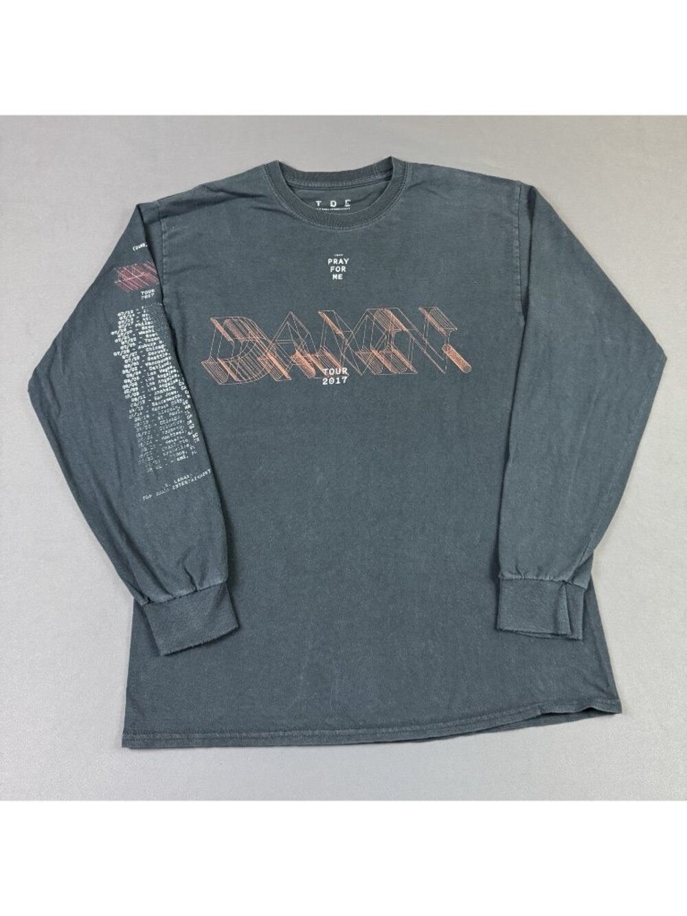 Rare Vintage Y2K Kendrick Lamar Damn Tour Concert Promo Sun Fade Long Sleeve T